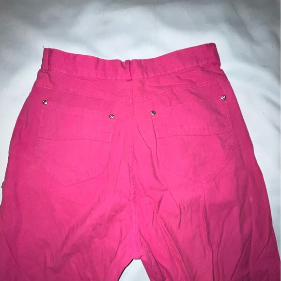 Vintage Justin Allen Pink Pants Tapered Leg High Waist Size 13/14 - Picture 2 of 7